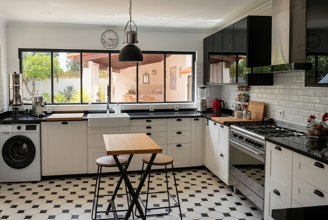 La cuisine équipée SMEG, ouverte sur les espaces de vie